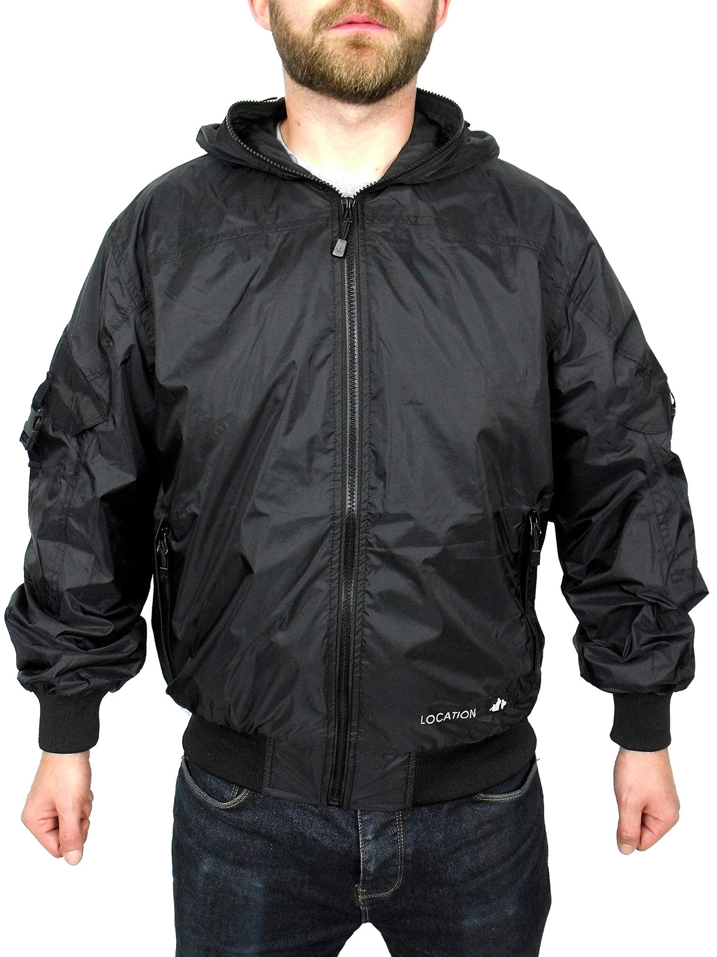 Hunter WR Goggle Bomber Jacket Camo and Black Black XXL Bomber Jacket 4fd52e5a Location Clothing