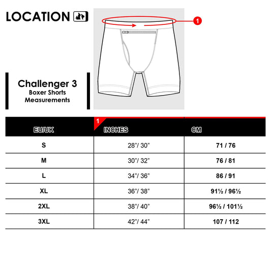 Challenger Three 3 Pack Men's Boxer Shorts – Anti-Chafing, High Performance Underwear Mens Underwear 57e4cfa4 Location Clothing