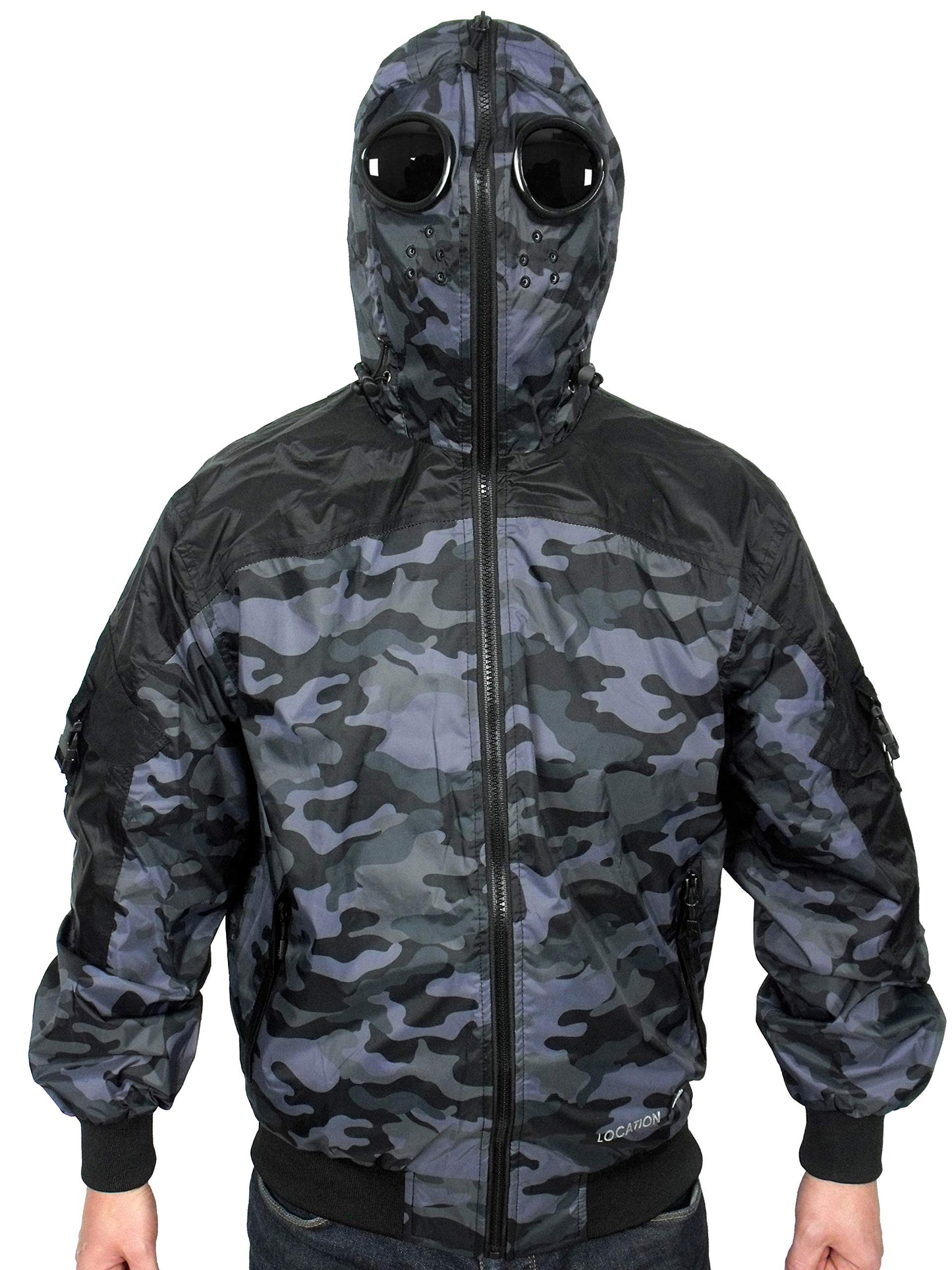 Hunter WR Goggle Bomber Jacket Camo and Black Bomber Jacket 635f976e Location Clothing