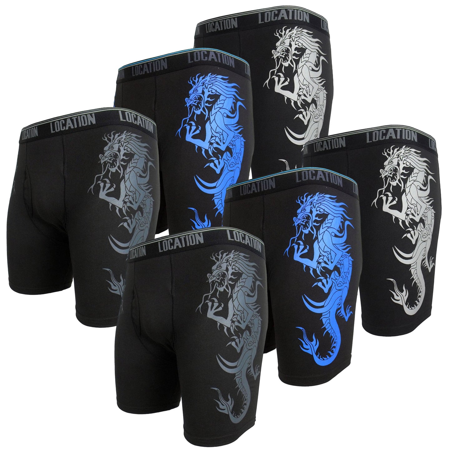 Men's 6-Pack Long-Leg Boxer Briefs Challenger4 Mens Underwear Challenger4_6PackCombo-1copy Location Clothing