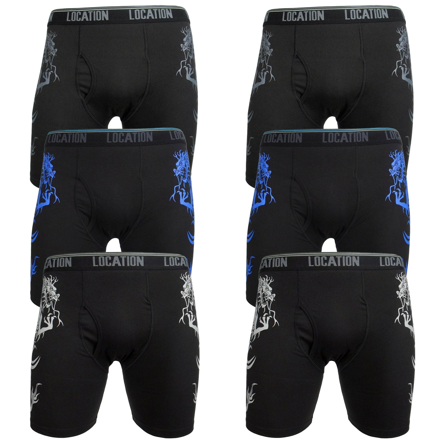 Men's 6-Pack Long-Leg Boxer Briefs Mens Underwear Challenger4_6PackCombo-2copy Location Clothing