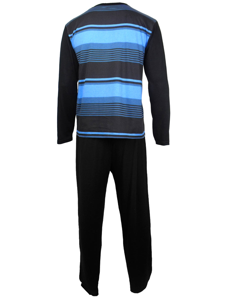 Crest Pyjamas Set Pyjamas CrestLongSleevePyjamas-BlackBlue2 Location Clothing