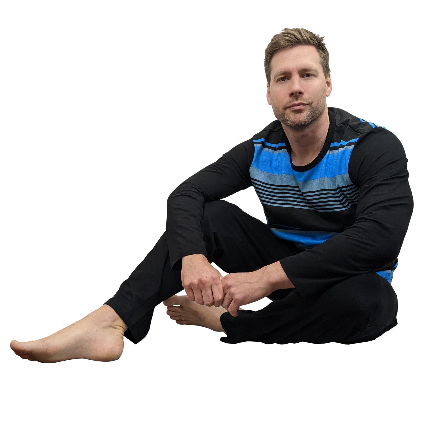 Crest Pyjamas Set Pyjamas Crest_Blue_Black_-_8 Location Clothing