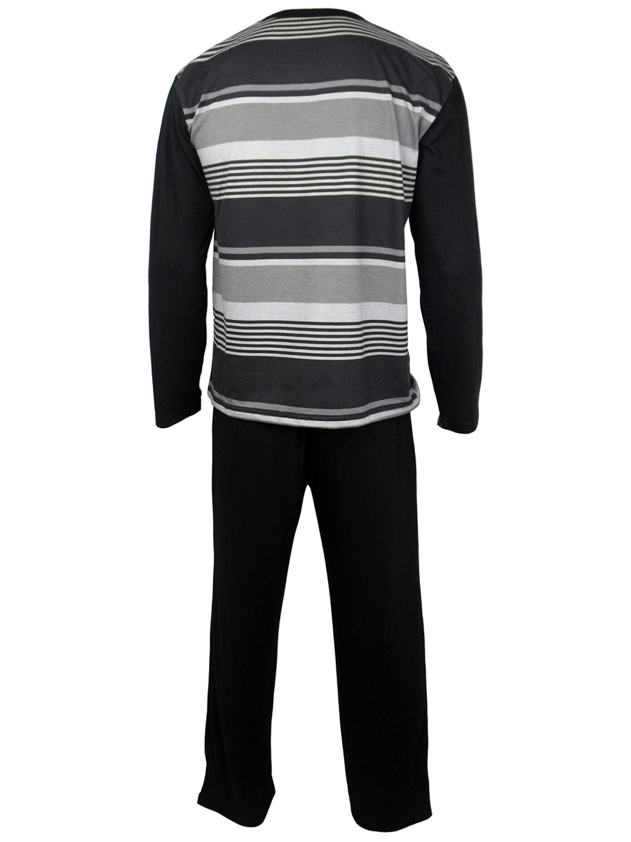 Crest Pyjamas Set Pyjamas Crest_Long_Sleeve_Pyjamas_-_Black-Grey_2 Location Clothing