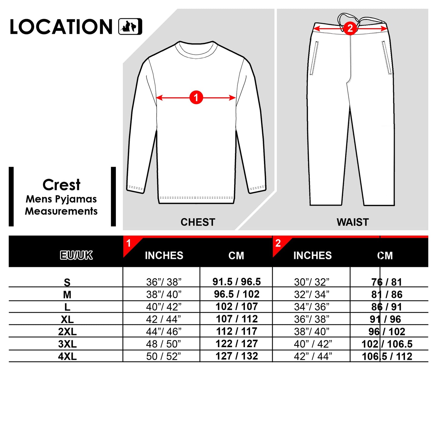 Crest Pyjamas Set Pyjamas Crest_Pyjamas_2024_size_specs_copy Location Clothing