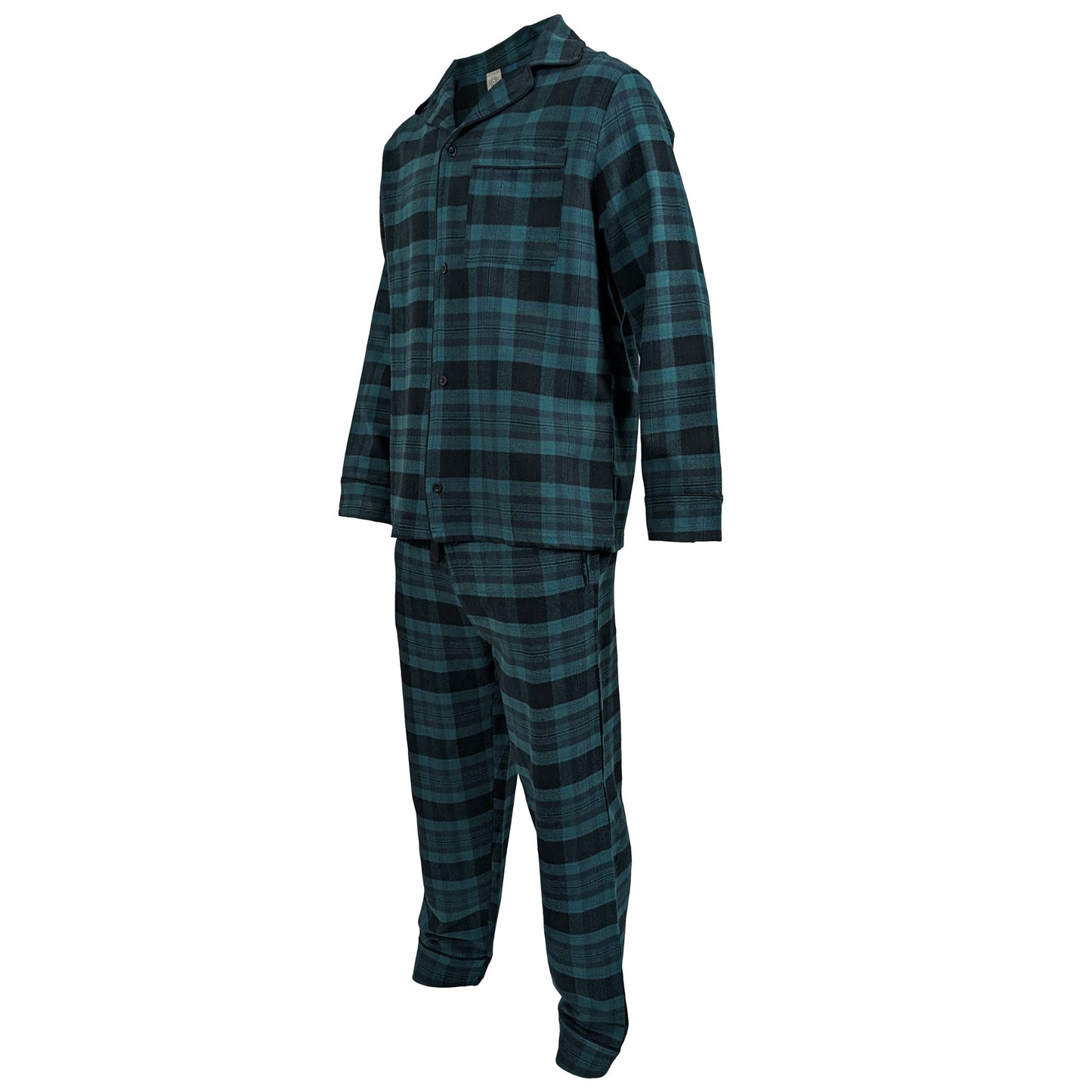 Esquire Check Pyjamas Pyjamas Esquire_-_Black_Blue_Watch_Tartan_-_2 Location Clothing