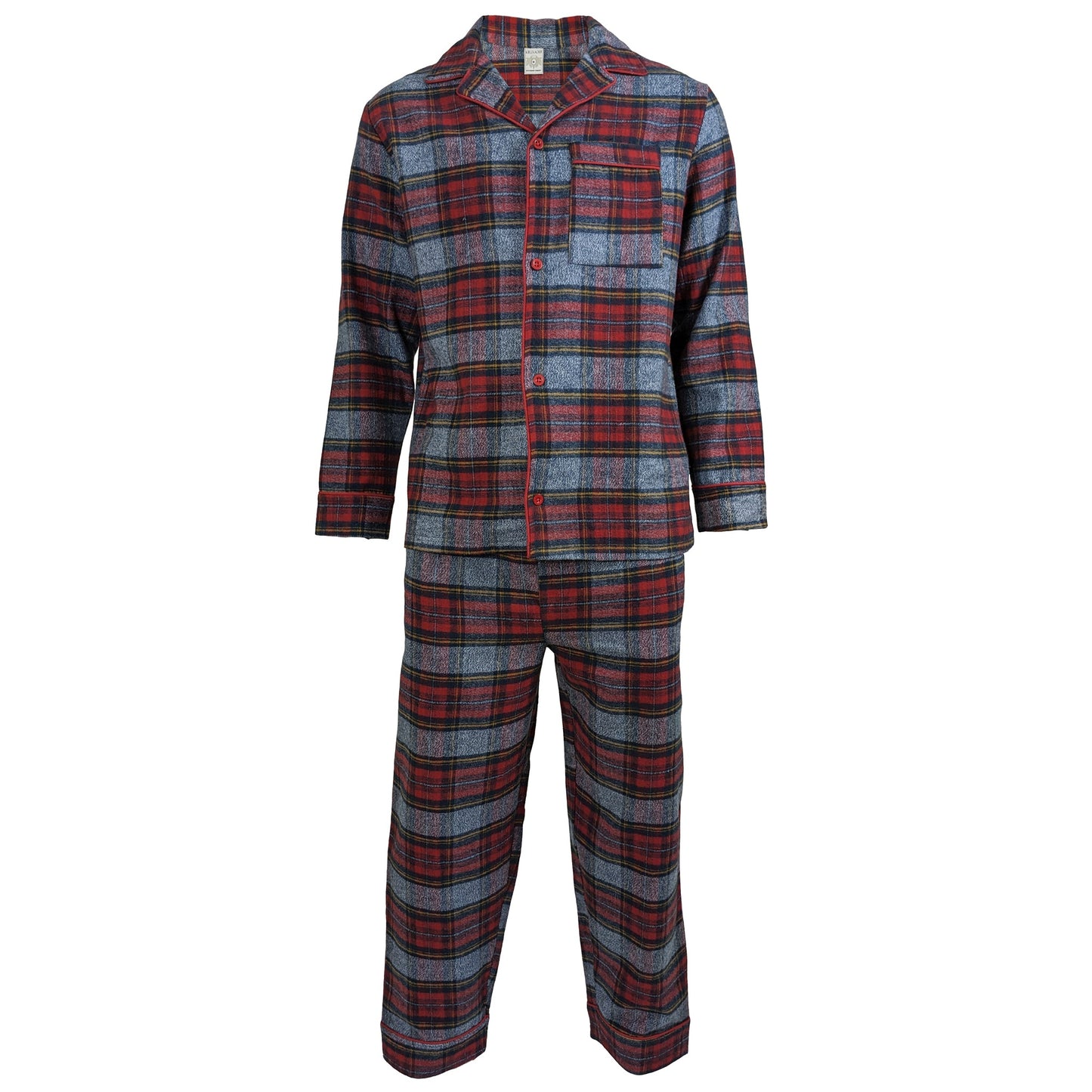 Esquire Check Pyjamas Red Grey Check Pyjamas Esquire_-_Red_Grey_Tartan_Original_-_1 Location Clothing