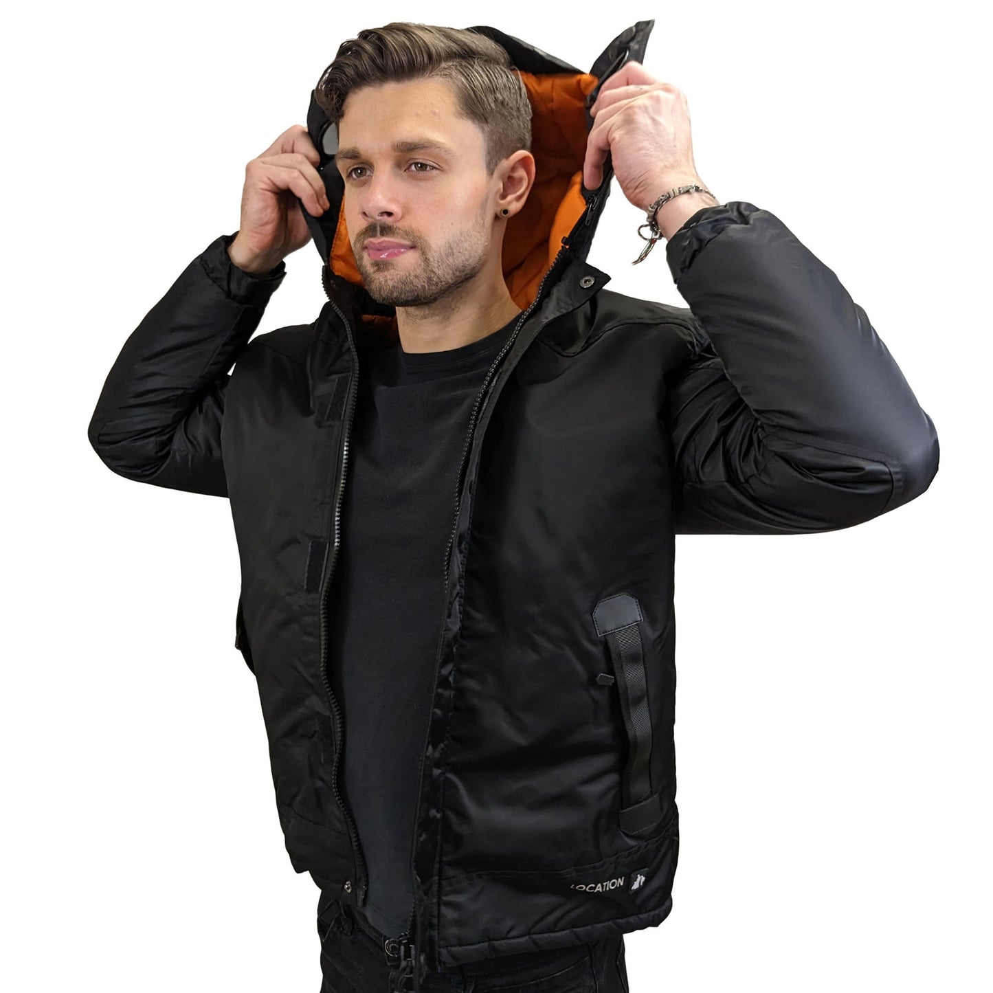Infiltrator Longer Goggle Jacket Black and Camo Jacket Infiltrator_Black_-_2 Location Clothing
