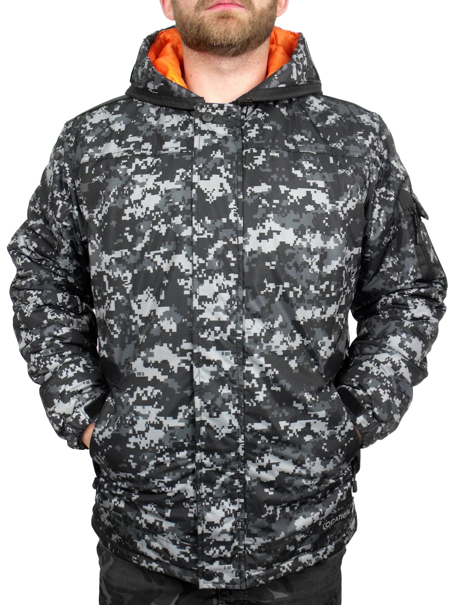 Infiltrator Longer Goggle Jacket Black and Camo Jacket Infiltrator_Satellite_Defrag_Camo_12_new Location Clothing
