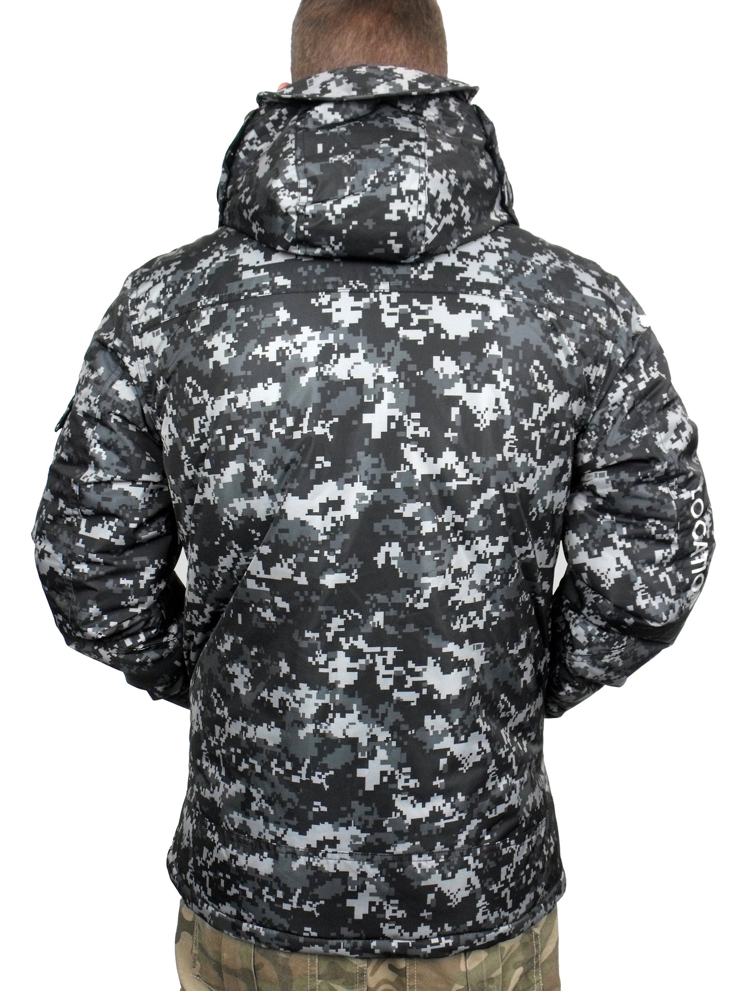 Infiltrator Longer Goggle Jacket Black and Camo Jacket Infiltrator_Satellite_Defrag_Camo_14_new Location Clothing