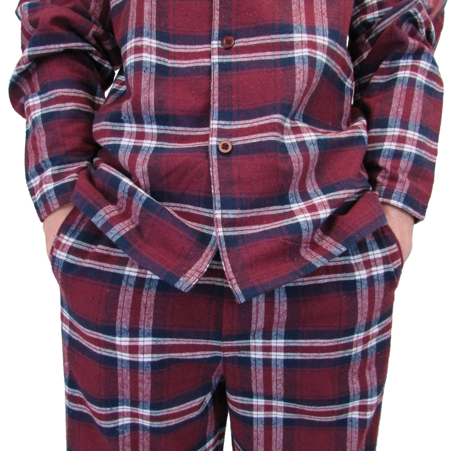 Newmont Pyjama Set Pyjamas NewmontBurgundyTartanCheckEX-3 Location Clothing