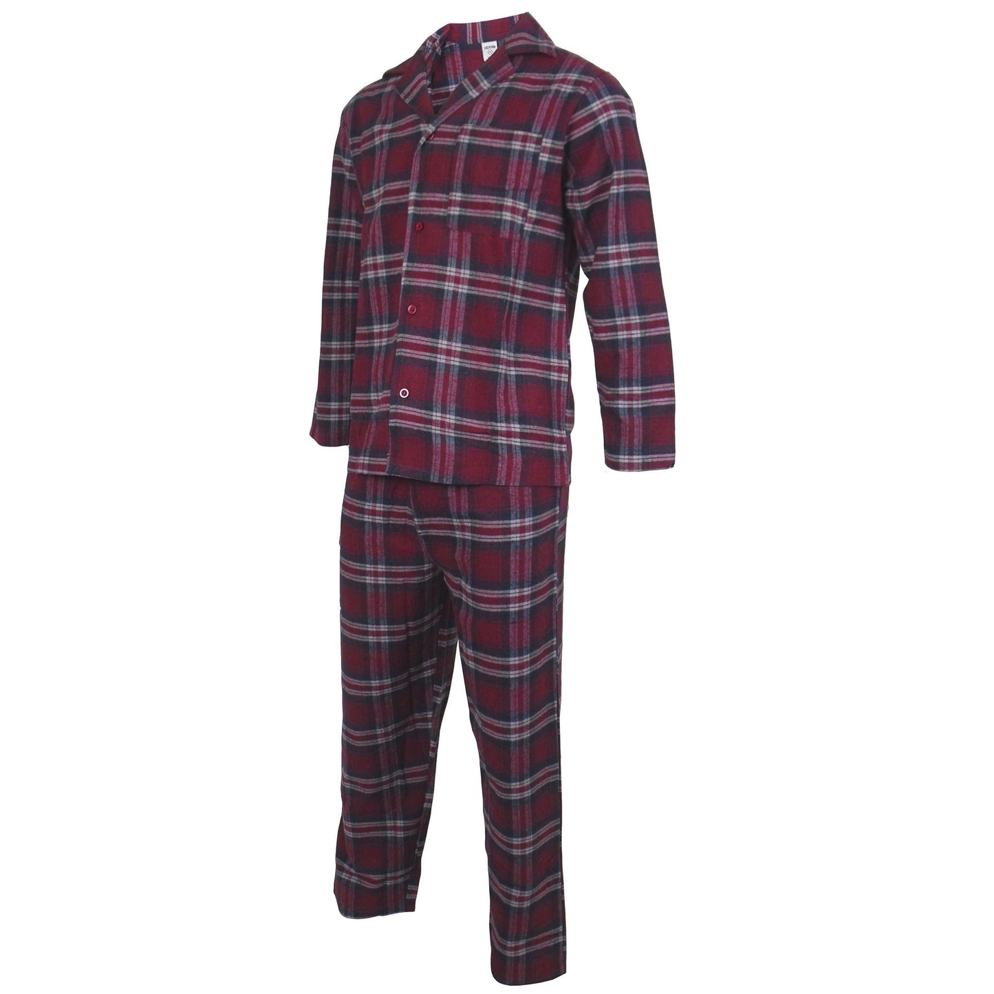 Newmont Pyjama Set Pyjamas NewmontBurgundyTartanCheckEX-7 Location Clothing
