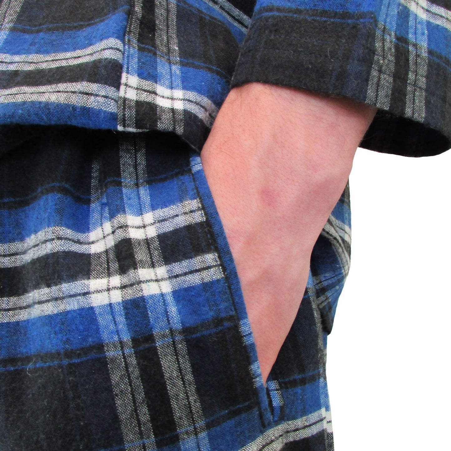 Newmont Pyjama Set Pyjamas Newmont_Black_Blue_Tartan_Check_EX_-_3 Location Clothing