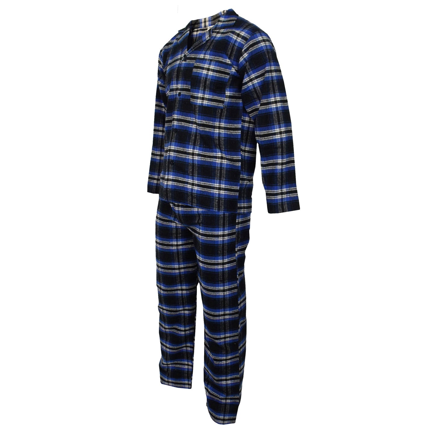 Newmont Pyjama Set Pyjamas Newmont_Black_Blue_Tartan_Check_EX_-_5 Location Clothing