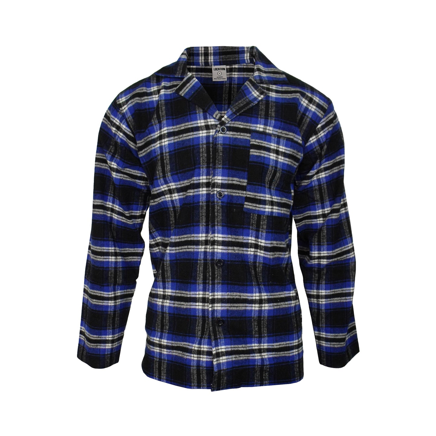 Newmont Pyjama Set Pyjamas Newmont_Black_Blue_Tartan_Check_EX_-_8 Location Clothing