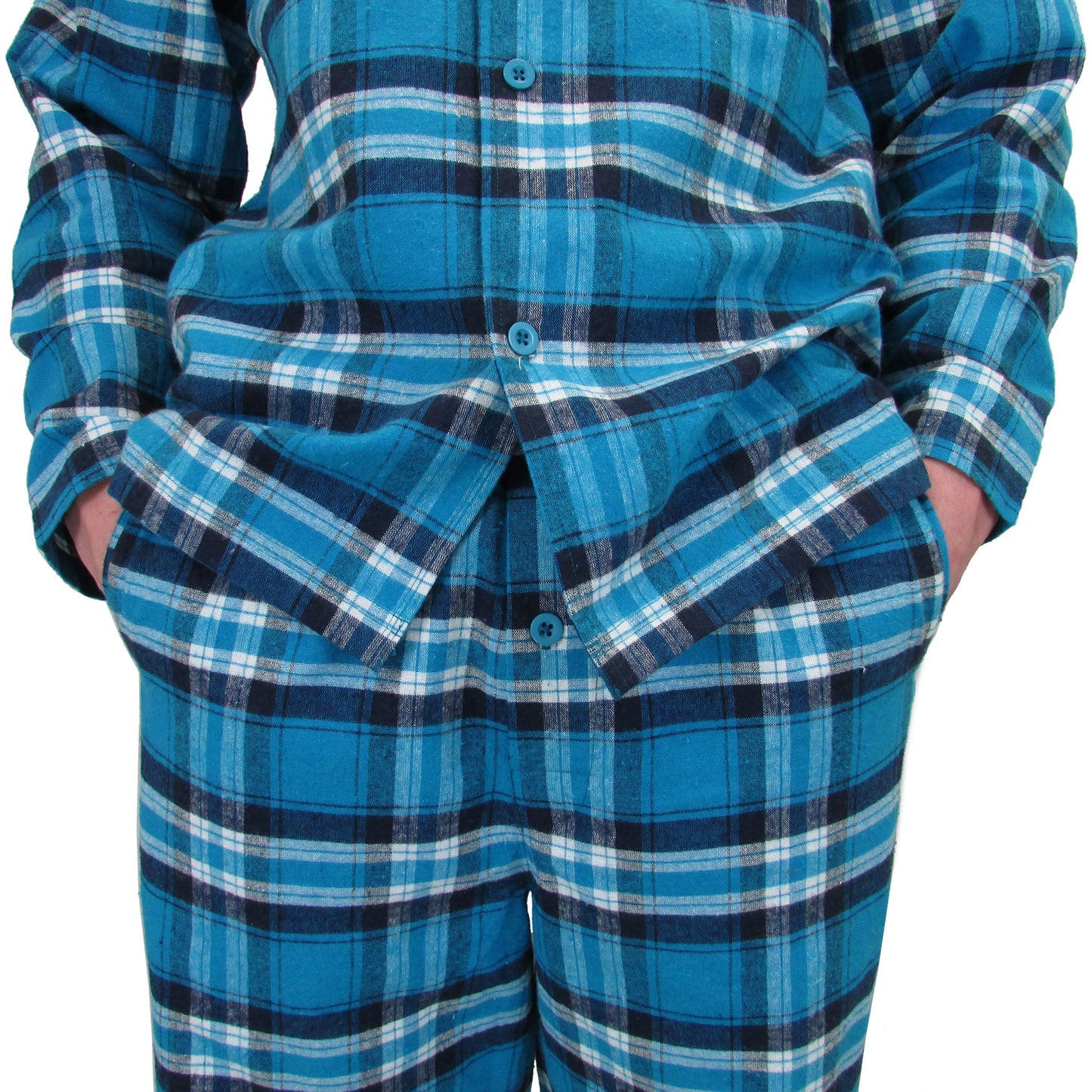 Newmont Pyjama Set Pyjamas Newmont_Blue_Tartan_Check_EX_-_3 Location Clothing