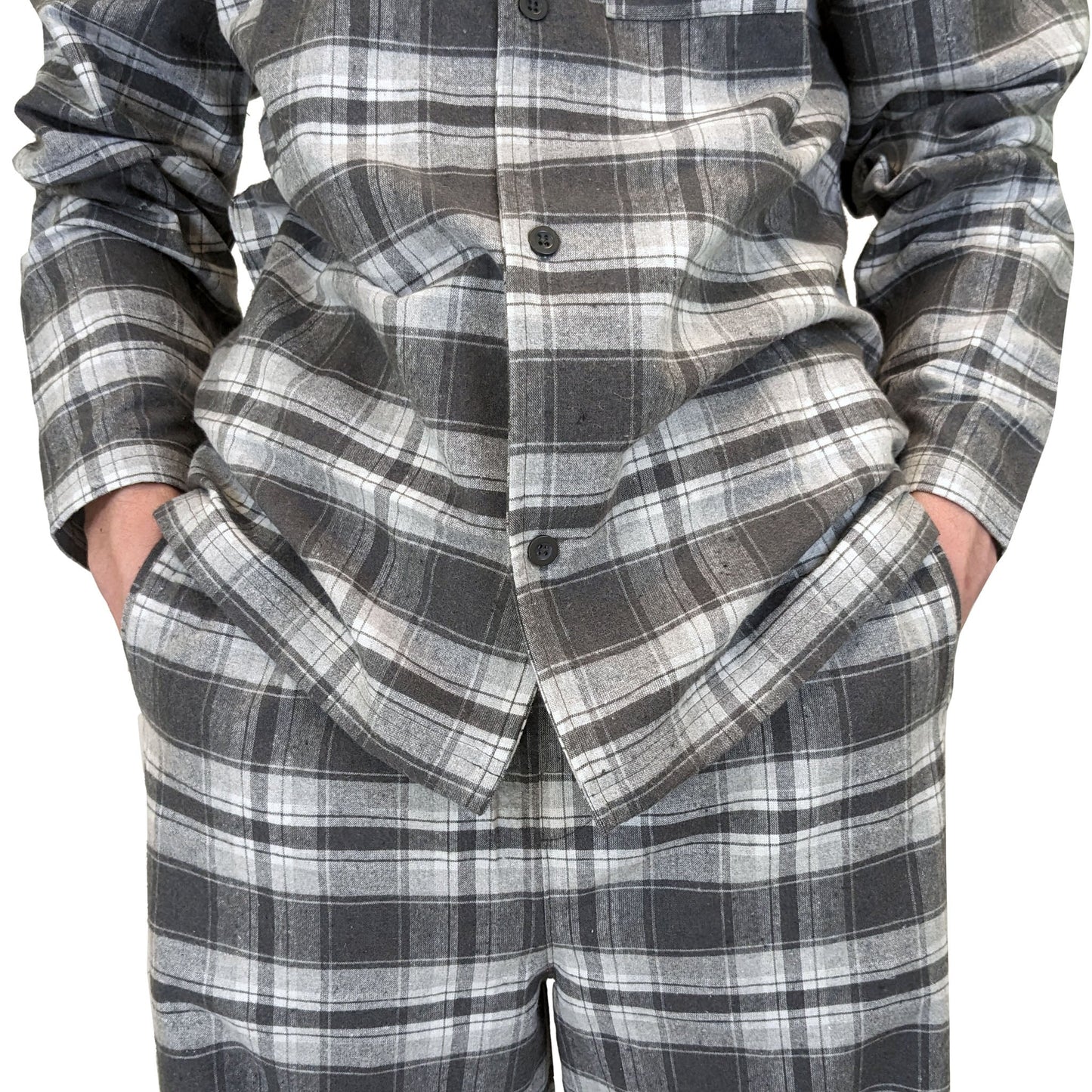 Newmont Pyjama Set Pyjamas Newmont_GreyTartan_Check_EX_-_3 Location Clothing