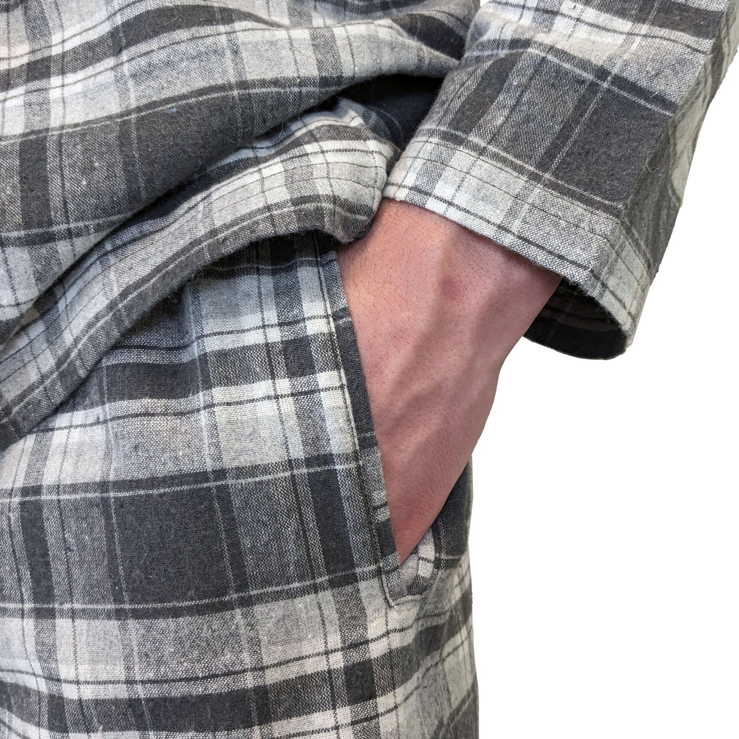 Newmont Pyjama Set Pyjamas Newmont_GreyTartan_Check_EX_-_4 Location Clothing