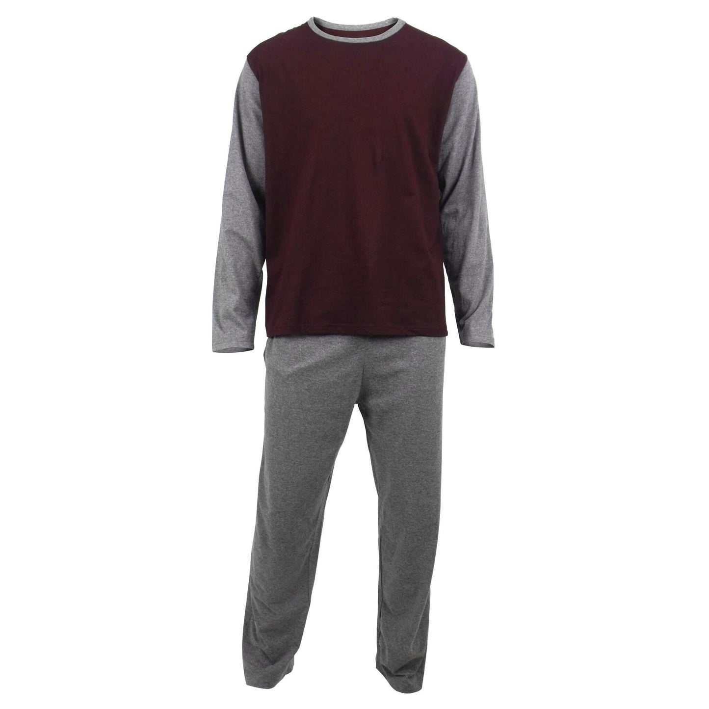 Royale Pyjamas Set H-Grey Burgundy Pyjamas RoyaleHeatherGrey-Burgundy-1copy Location Clothing