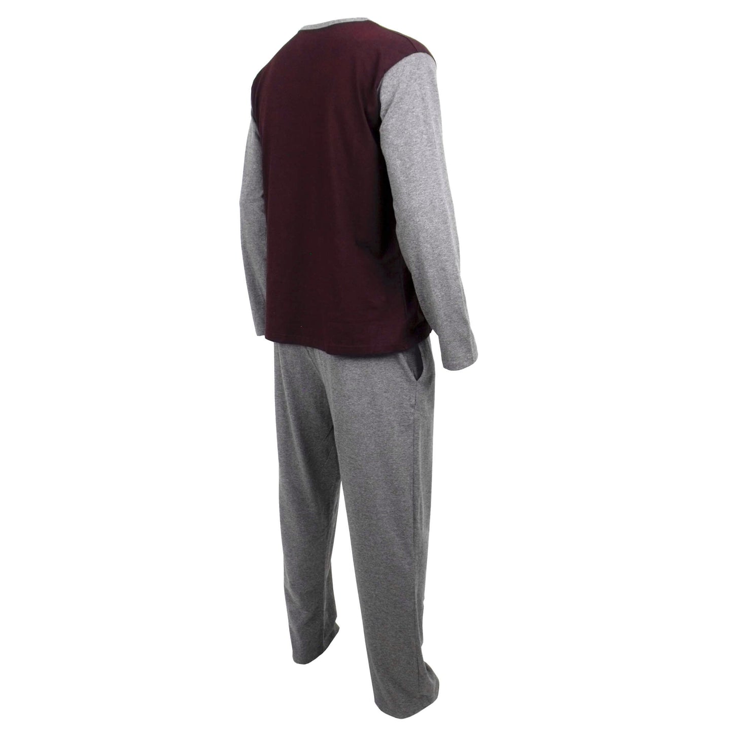 Royale Pyjamas Set Pyjamas RoyaleHeatherGrey-Burgundy-3copy Location Clothing