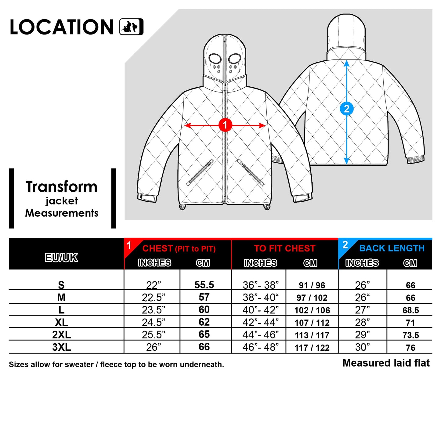 Transform Goggle Jacket Burgundy Black or Navy Quilted Jacket e959194d Location Clothing