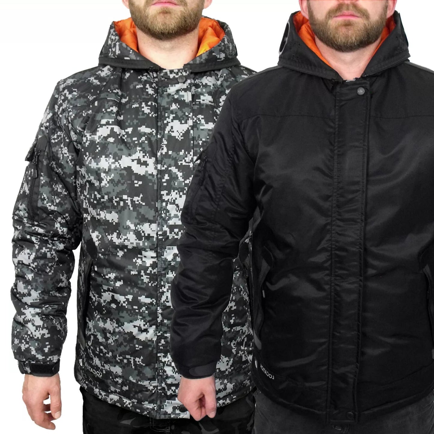 Infiltrator Longer Goggle Jacket Black and Camo Jacket s-l1600COMBO Location Clothing