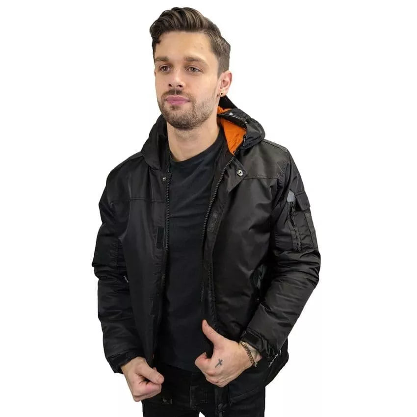 Infiltrator Longer Goggle Jacket Black and Camo Black Silver Logo Jacket s-l1600INBLK2 Location Clothing