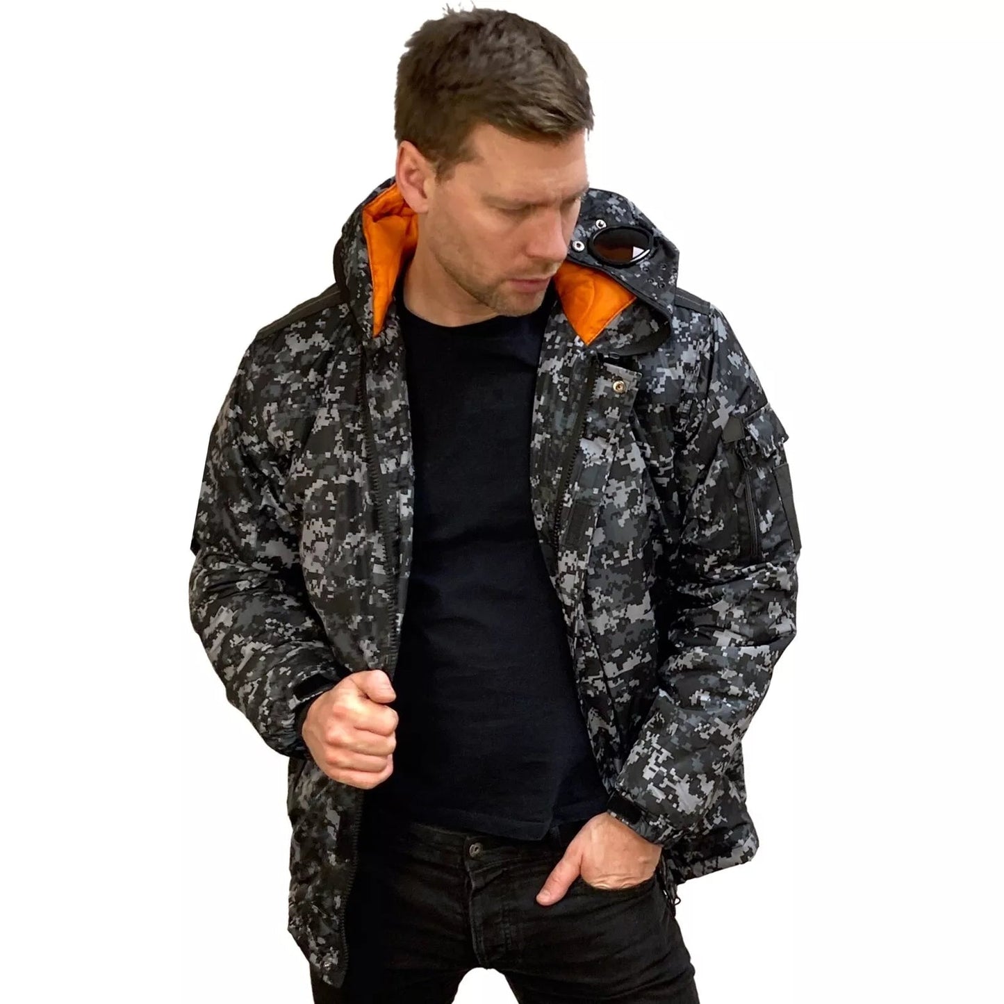 Infiltrator Longer Goggle Jacket Black and Camo Jacket s-l1600INFCAM3 Location Clothing