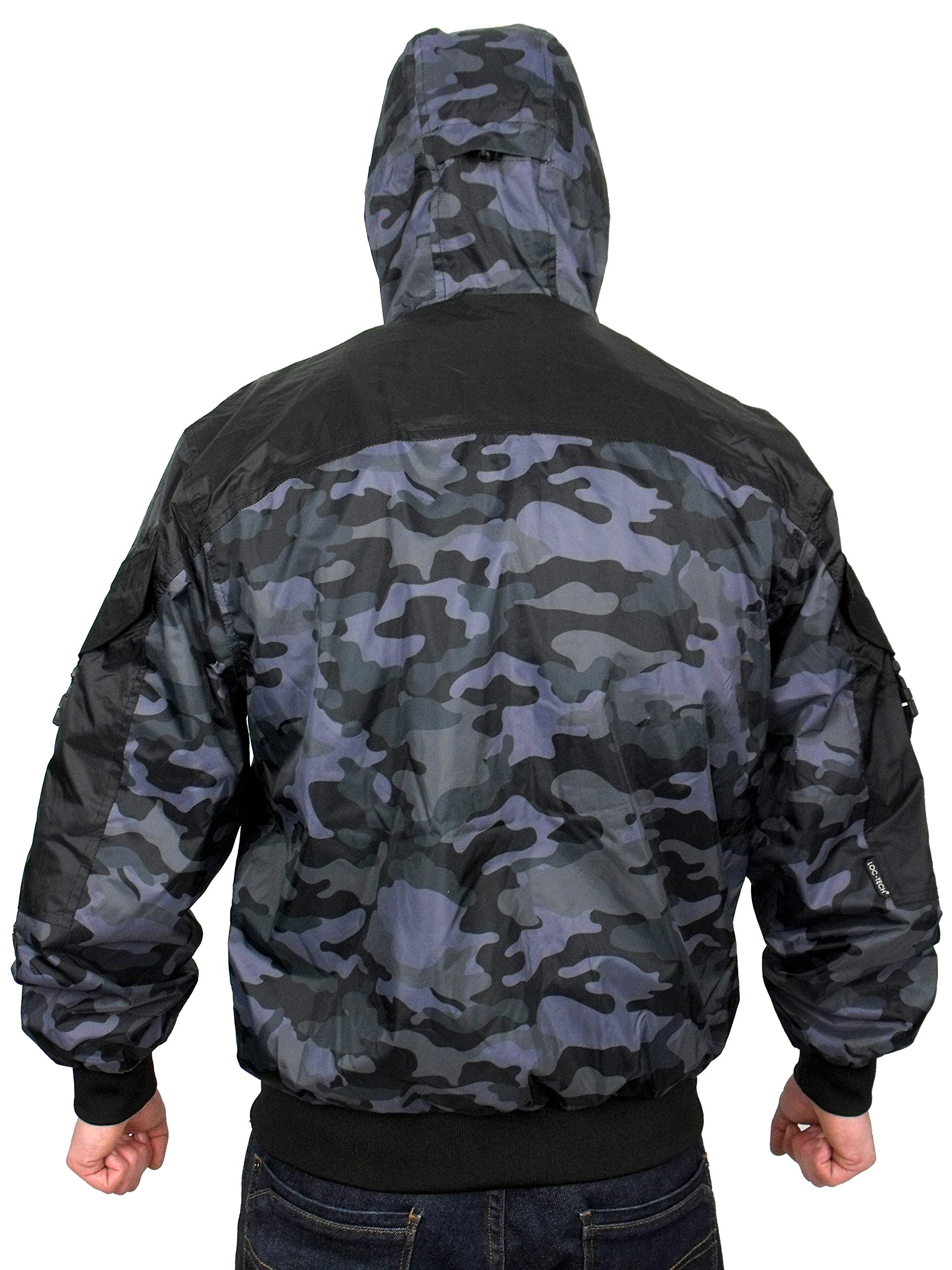 Hunter WR Goggle Bomber Jacket Camo and Black Bomber Jacket 1e4efdbc Location Clothing