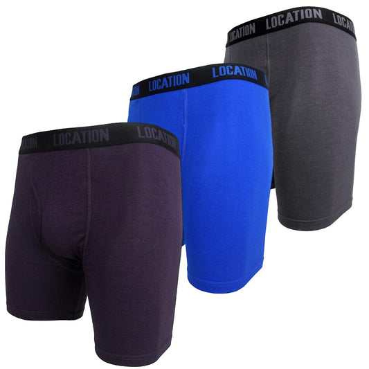 Mustang Two Pack Men's Longer Leg Boxer Shorts – Breathable Stretch Fit Underwear Mustang 2 Mens Underwear 8eac2bcf Location Clothing