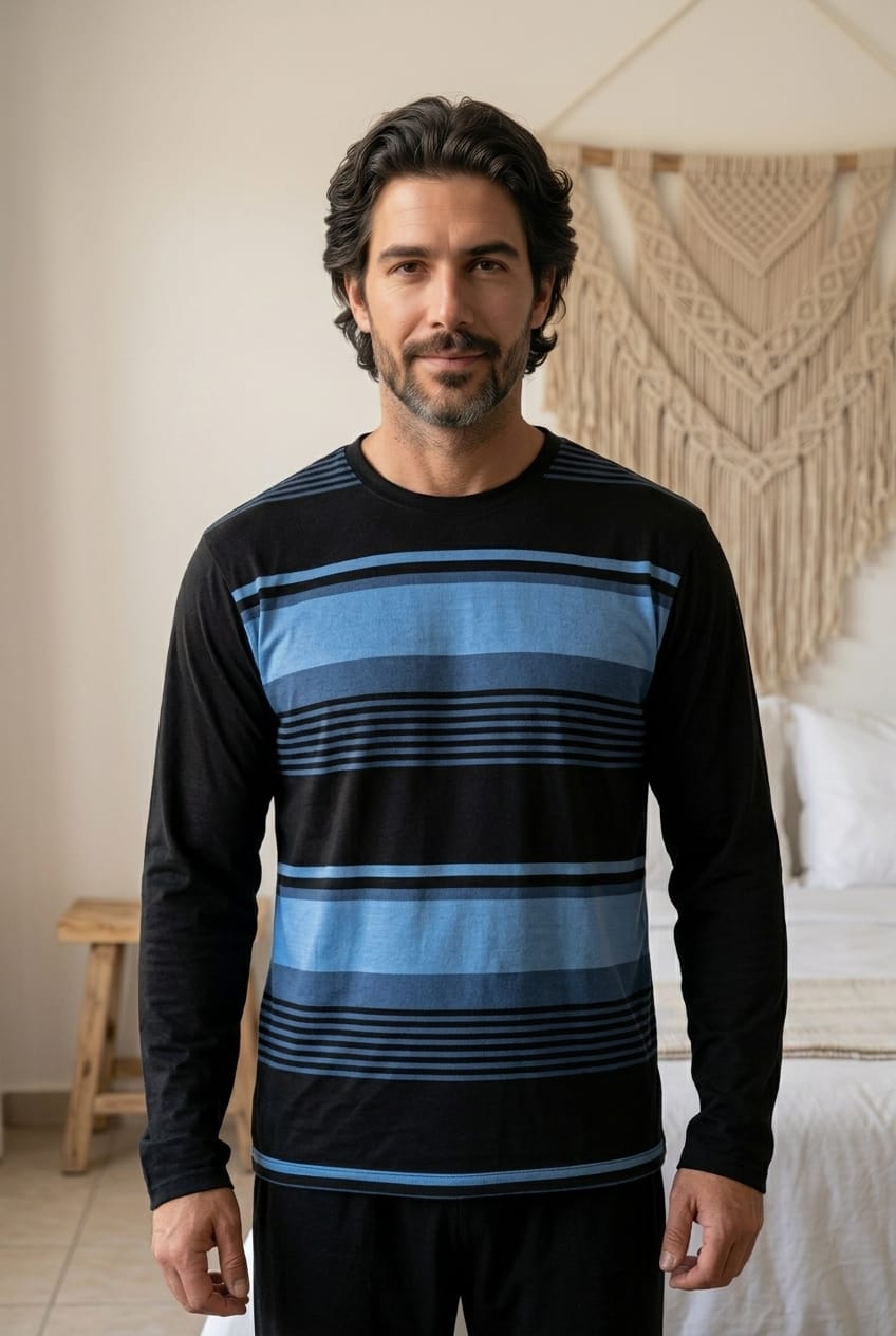 Crest Pyjamas Set Pyjamas CRESTBLUE6 Location Clothing