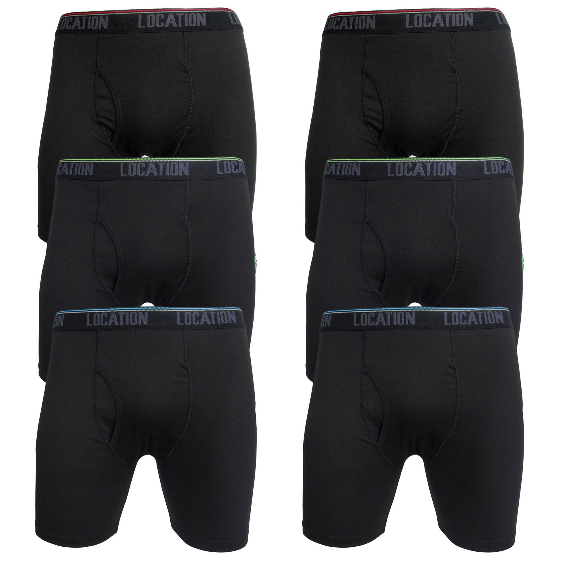 Men's 6-Pack Long-Leg Boxer Briefs Mens Underwear Challenger2_6PackCombo-2copy Location Clothing