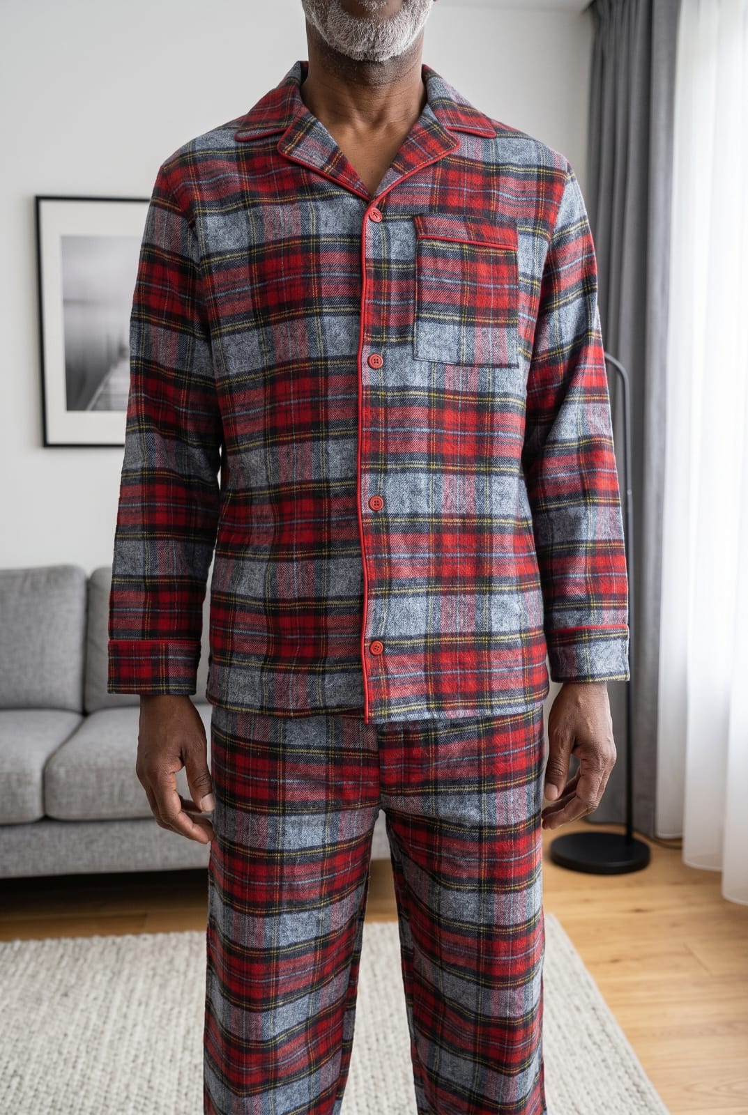 Esquire Check Pyjamas Pyjamas ESQ2 Location Clothing