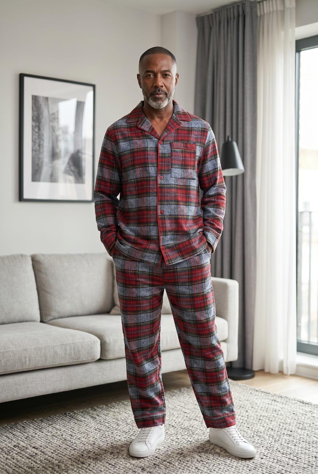 Esquire Check Pyjamas Pyjamas ESQ3 Location Clothing
