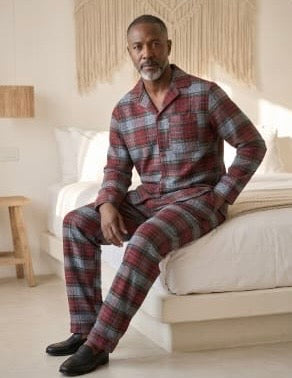 Esquire Check Pyjamas Pyjamas ESQREDGREYSITTING Location Clothing