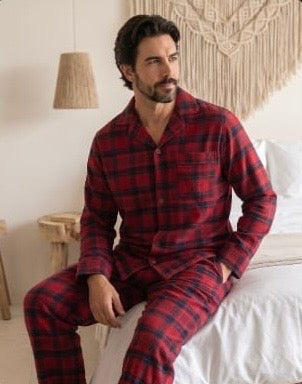 Esquire Check Pyjamas Pyjamas ESQREDPARADESITTING Location Clothing