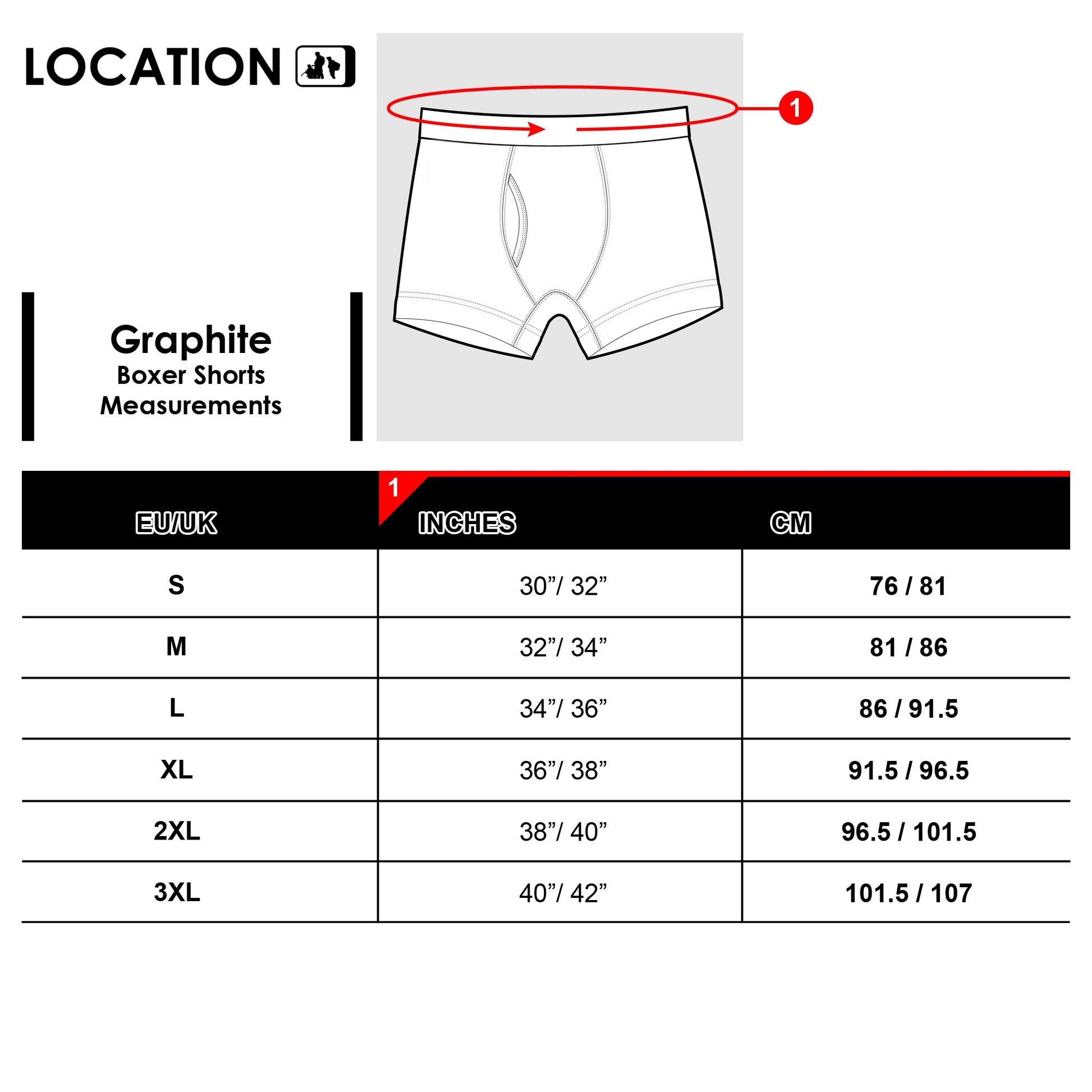 Graphite 6 Pack Boxer Shorts S-6XL Mens Underwear GraphiteBoxershortssizespecscopy Location Clothing