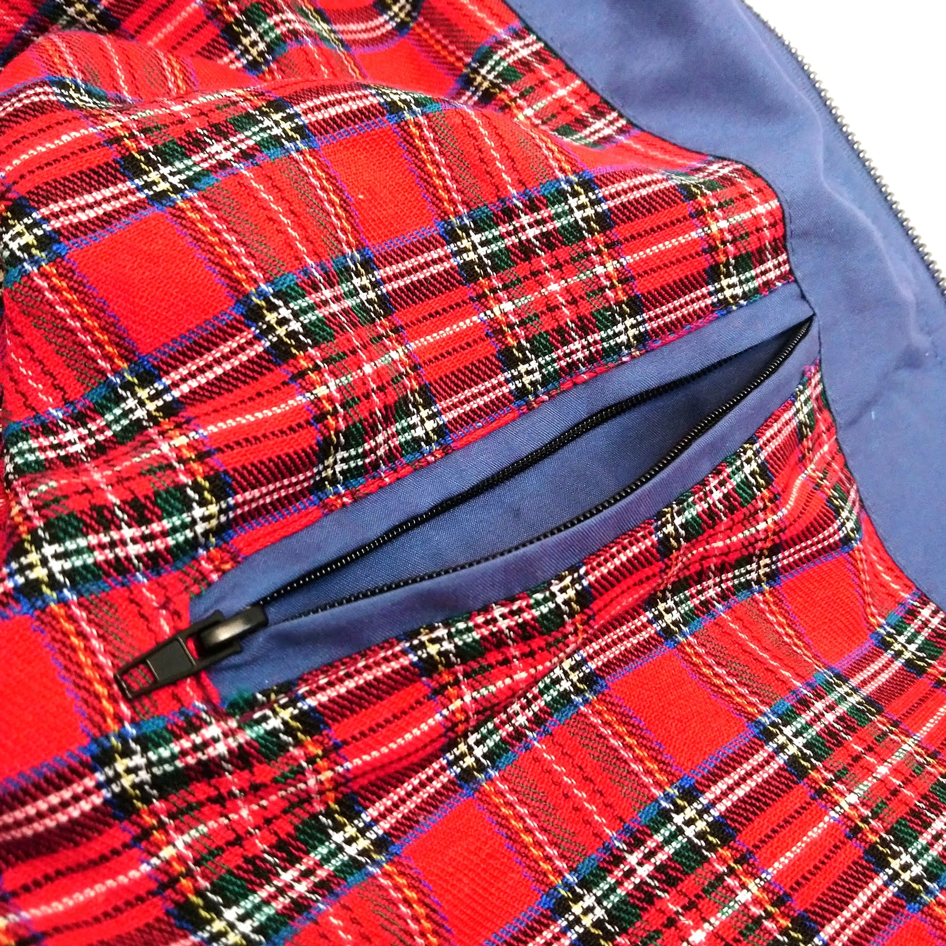 Location Tartan Lining Harrington Jacket Bomber Jacket Harrington_Jacket_Airforce_Blue_-_5 location