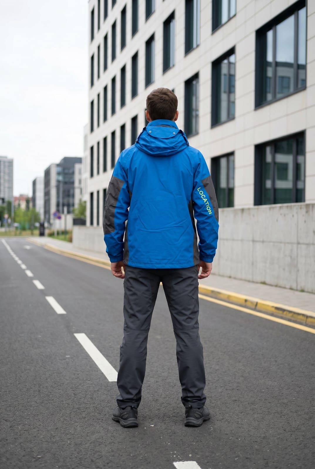 Independance Goggle Jacket Blue/ Dark Grey Jacket INDEPBLUGRYBACK1 Location Clothing