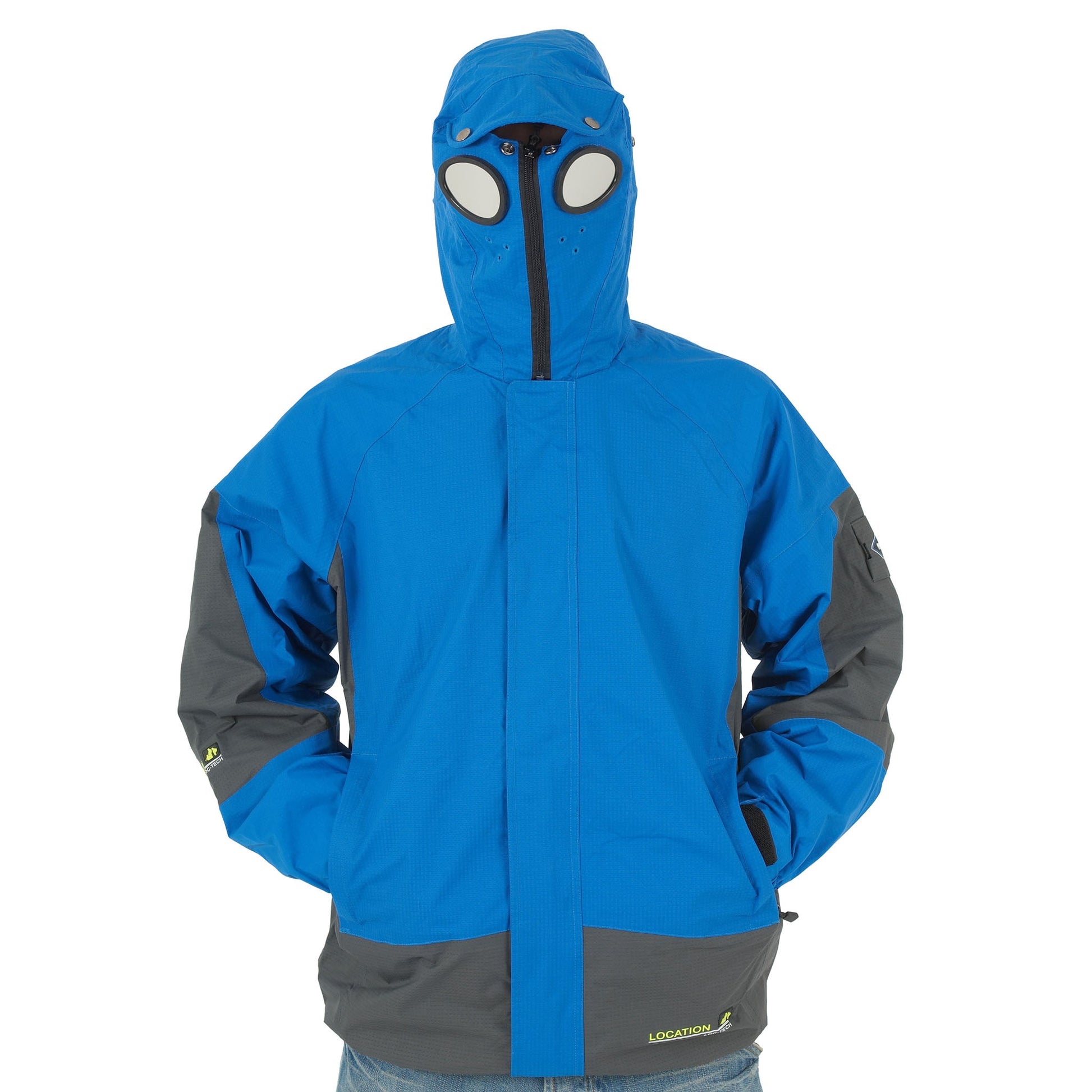 jackets with goggles on hood Independance Black Blue Goggle Jacket – Location Clothing