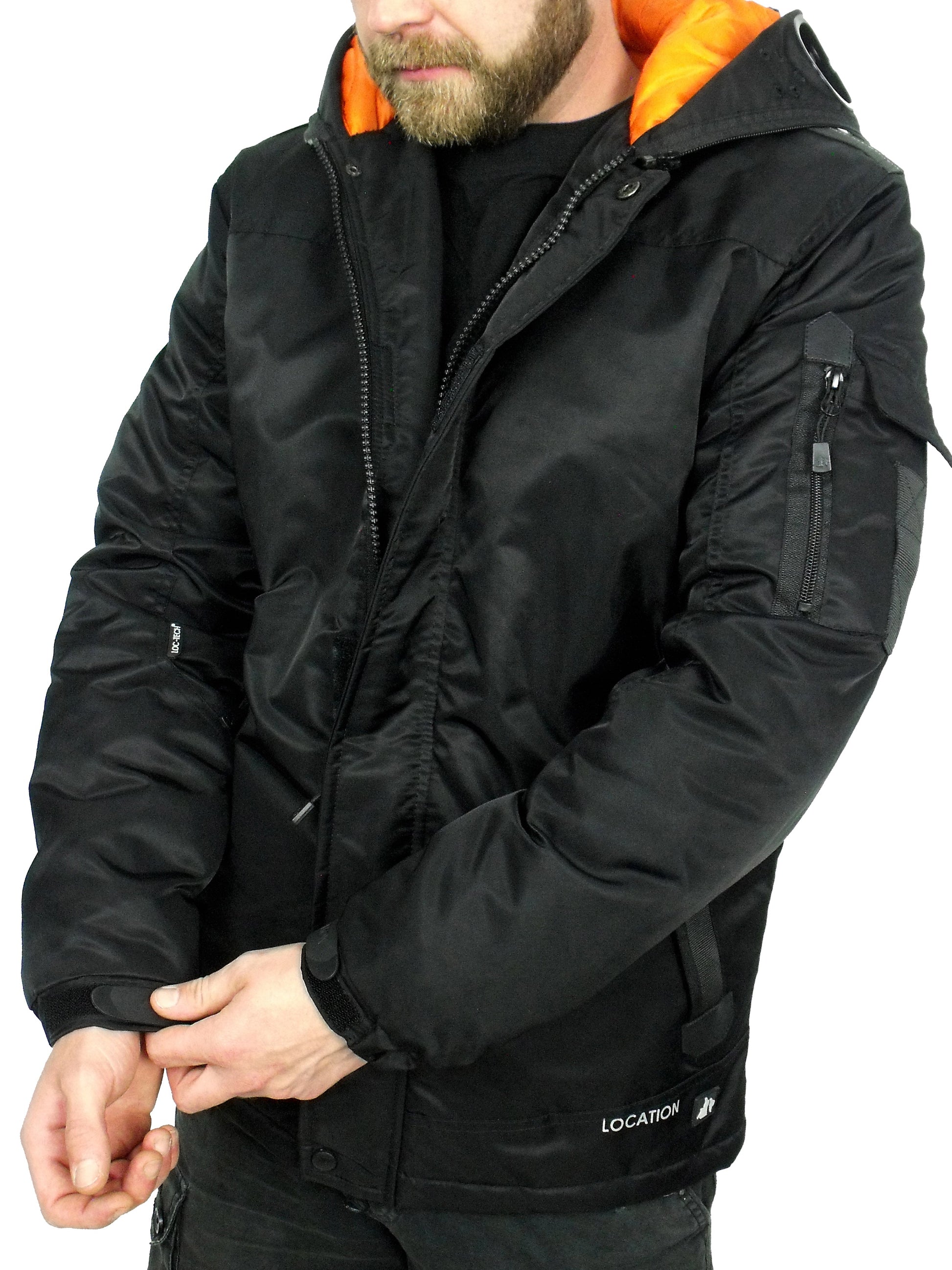 Infiltrator Longer Goggle Jacket Black and Camo Jacket Infiltrator_Black_18_new Location Clothing