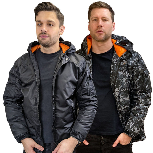 Infiltrator Longer Goggle Jacket Black and Camo Jacket Infiltrator_Black_Camo_-_combo_copy Location Clothing