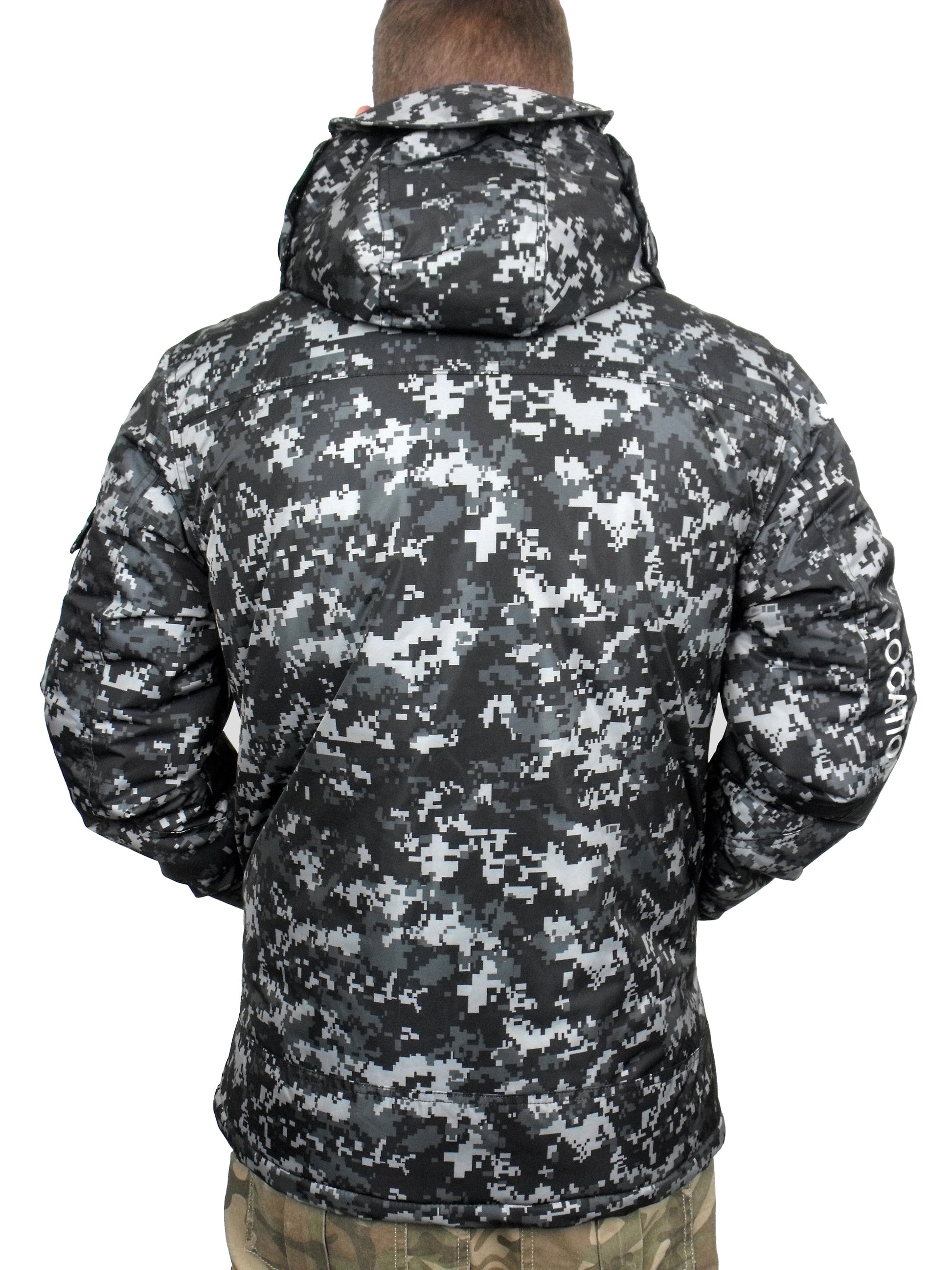 Infiltrator Longer Goggle Jacket Black and Camo Jacket Infiltrator_Satellite_Defrag_Camo_14_new Location Clothing