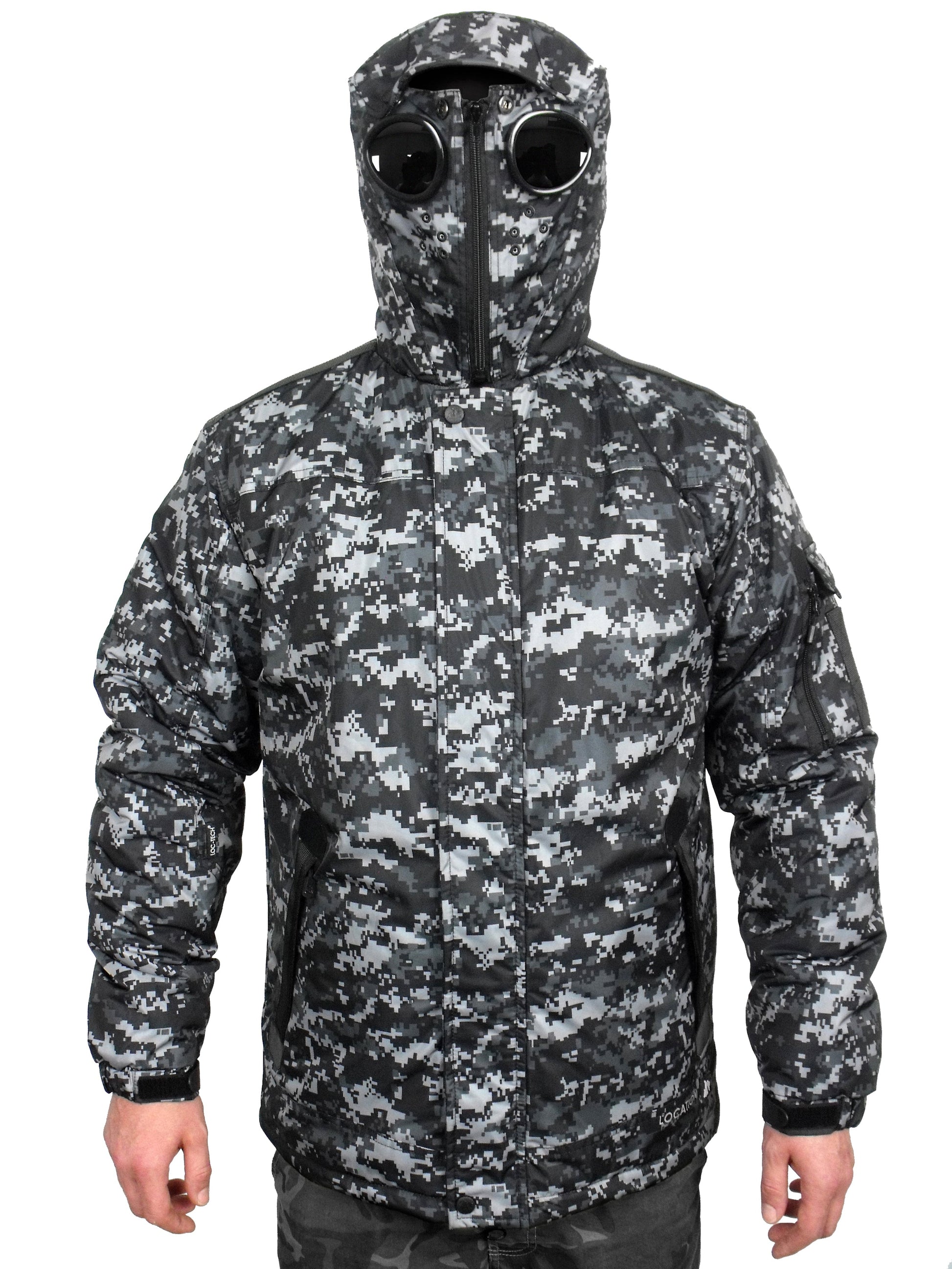 Infiltrator Longer Goggle Jacket Black and Camo Jacket Infiltrator_Satellite_Defrag_Camo_5_new Location Clothing