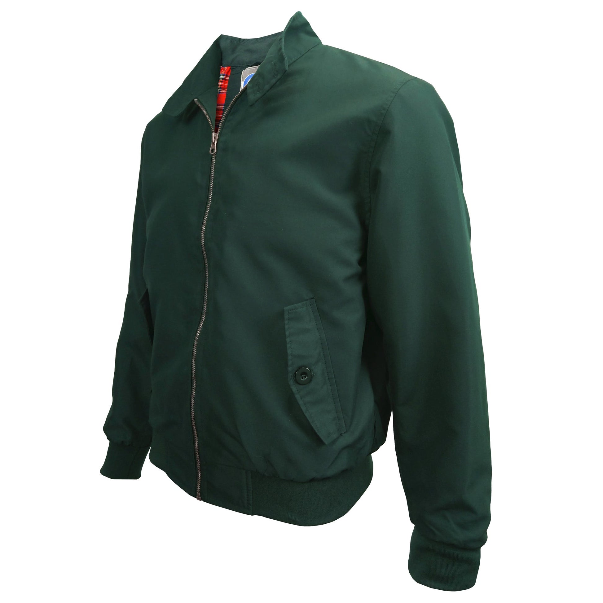 Location Tartan Lining Harrington Jacket Bomber Jacket JD_Harrington_-_Green_-_3 location