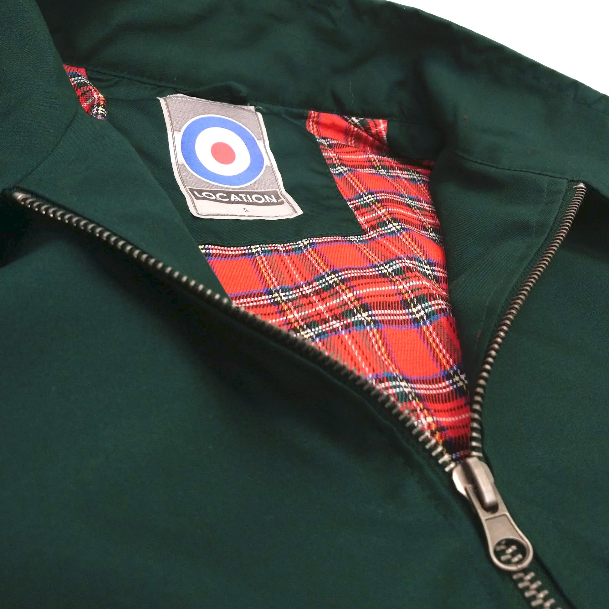 Location Tartan Lining Harrington Jacket Bomber Jacket JD_Harrington_-_Green_-_9 location