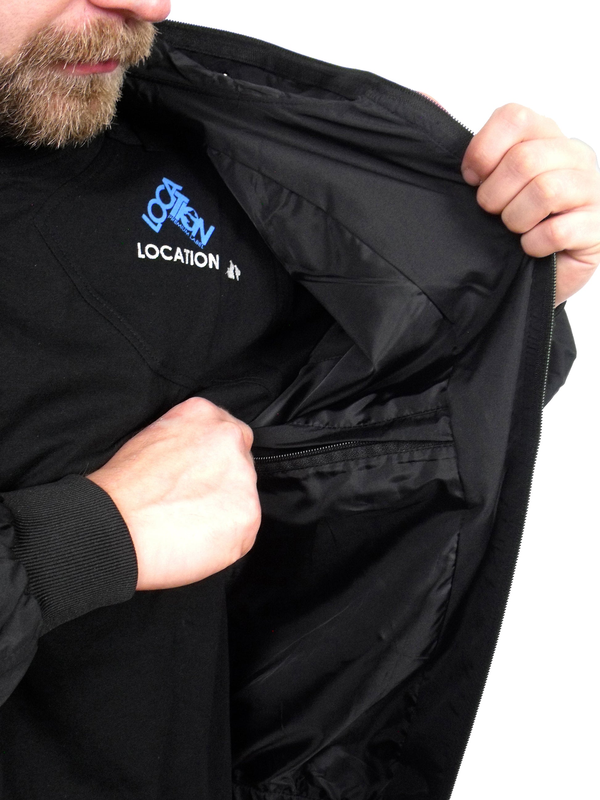 Killjoy Goggle Bomber Jacket Grey/ Blue / Green Bomber Jacket Killjoy_Green_4_new Location Clothing