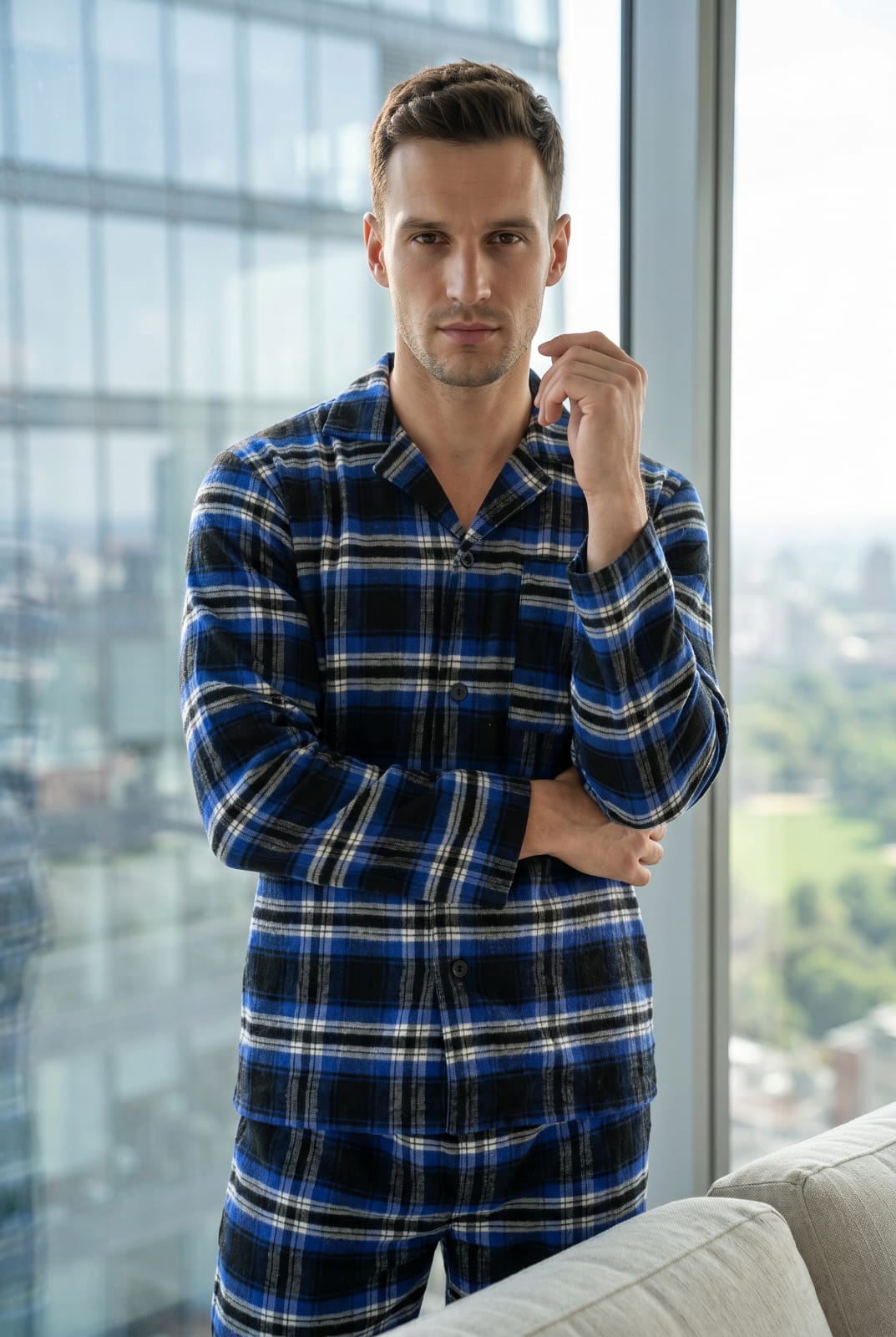 Newmont Pyjama Set Pyjamas NMTBLKBLU3 Location Clothing
