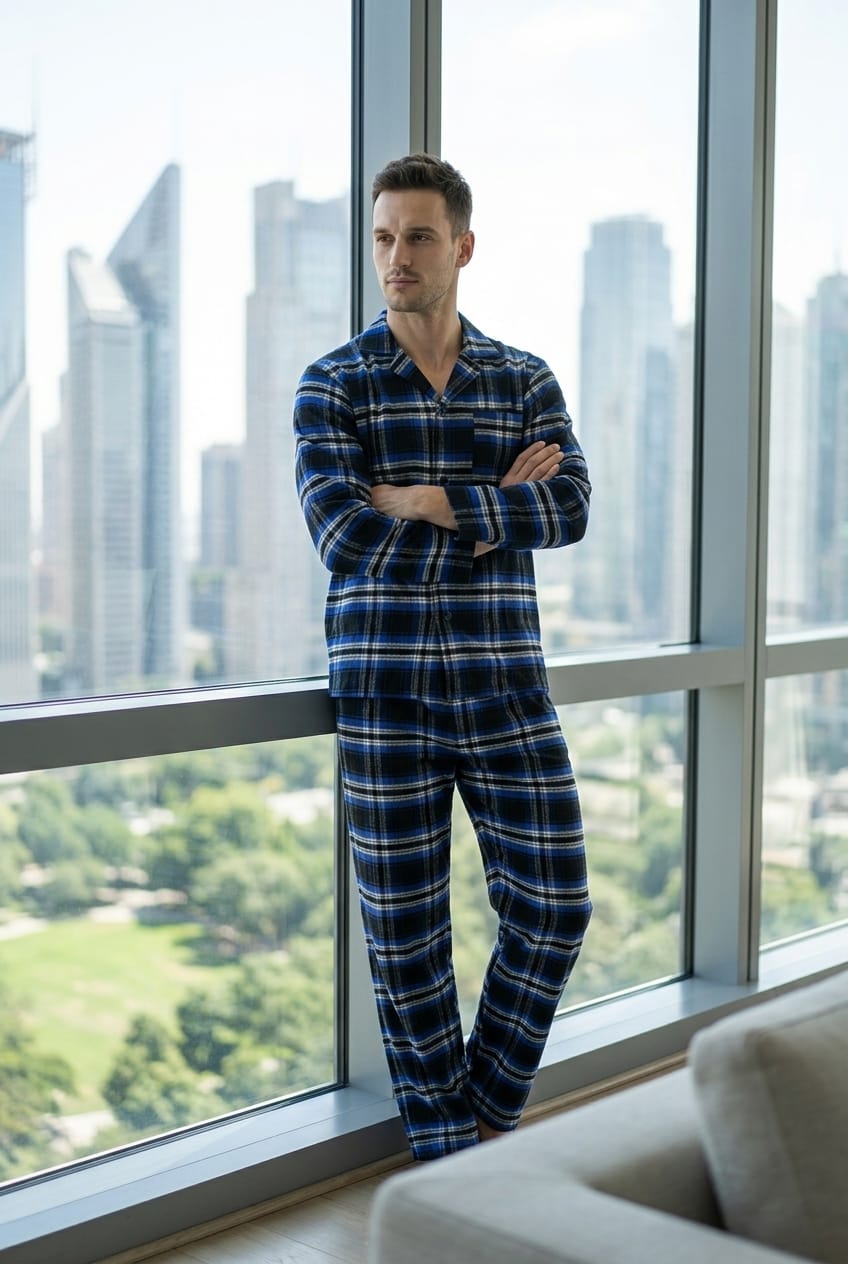Newmont Pyjama Set Pyjamas NMTBLKBLU4 Location Clothing