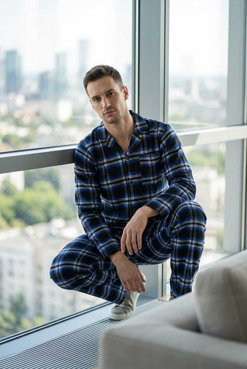 Newmont Pyjama Set Pyjamas NMTBLKBLU5 Location Clothing
